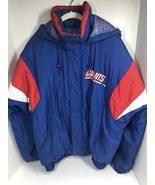 Vintage 90’s New York Giants Starter Jacket Puffy Hooded Coat Size Large... - $123.74