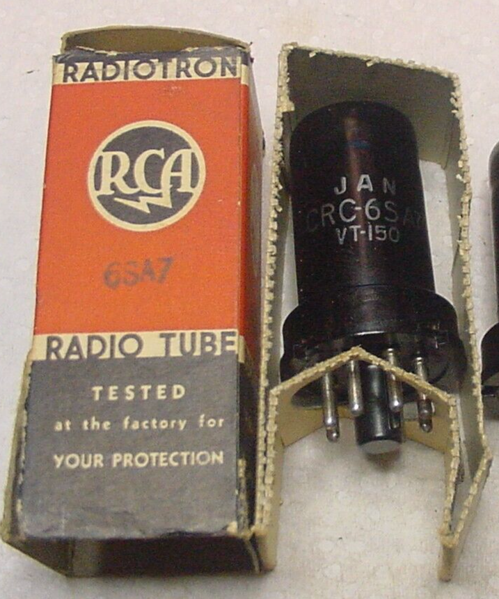 1 NOS RCA JAN CRC-6SA7 V-150 TUBES 5960-00-617-5631 Tested TV10B Gm=  47... - $5.10