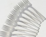 Oneida Fluted Rose Salad Forks Thor 6 1/4&quot; Lot of 8 - £13.09 GBP