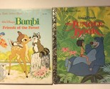 Disney Lot Of 2 Golden Books Bambi Jungle Book - $5.93