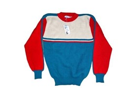 Vintage Snowdrift Ski Sweater Womens Size S 80s 90s Retro Colorblock NWT  - £30.46 GBP