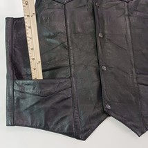 FMC Gulf Coast Thunder Beloxi Men's Black Snap Leather Biker Vest Pocket Size 44 image 8
