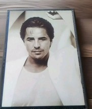 Don Johnson Miami Vice Sepia Tone Portrait Original 4 1/4 x 6&quot; Plaque  1984 - $4.95