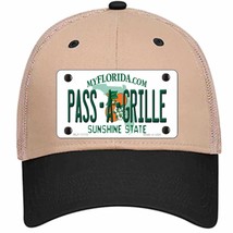 Pass A Grille Florida Novelty Khaki Mesh License Plate Hat - £22.77 GBP