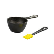 Lodge Cast Iron/Silicone Pot and Brush Black - $28.95