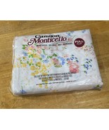 Vtg Cannon Monticello Floral Print Full Flat Sheet  Garden Cottagecore F... - €21,17 EUR