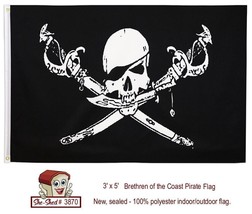 Brethren of the Coast Pirate Flag Jolly Roger Flag - new in package - £7.77 GBP