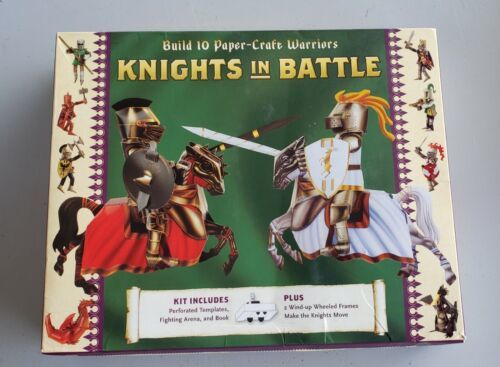 Primary image for STERLING INNOVATION KNIGHTS IN BATTLE BUILD 10 PAPER-CRAFT WARRIORS open box