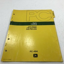 Genuine John Deere Harrows Disk FW FWA Parts Catalog PC-494 Dealer 1973 - £23.69 GBP