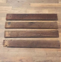 Antique Heart Pine Tongue &amp; Groove Flooring Barn Wood Lumber - Floor Patch 4pcs - £35.48 GBP