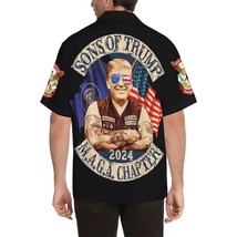 Easyrider Biker For Trump Button Shirt.  Sons OF Trump 2024 - £39.54 GBP