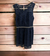 NWT As You Wish Navy Blue Pearl Sequin Sparkly Sleeveless Lace Size M Dress - $38.55