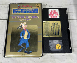 Vintage Disney VHS The World According To Goofy Cartoon CLASSIC Limited Gold Edi - £4.31 GBP