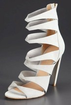 NIB $295 L.A.M.B. by Gwen Stefani Gray Suede Quintessa Strappy Sandals Size 10 - £235.81 GBP
