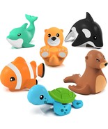 Tub Works® Marine™ Mold Free Bath Toys, 6 Pack | Sealed, No Hole Bath Toys - £27.43 GBP