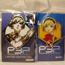 Persona 3 Portable Aigis Enamel Pins Set Of 2 Official Atlus Collectible Badges - £21.18 GBP