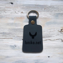 Personalized Custom Leather Keychain for Boyfriend or Men Engraved Logo ... - £19.95 GBP