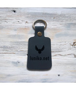 Personalized Custom Leather Keychain for Boyfriend or Men Engraved Logo ... - $25.00