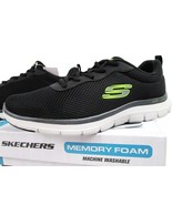 Skechers  Flex-Lite Men&#39;s Athletic Sneaker,  Black Casual Gym Shoe w Mem... - £33.47 GBP