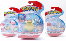 Jazwares Pokemon Battle Figure Blastoise+ Squirtle+ Wartortle Lot 3 NEW - £24.86 GBP