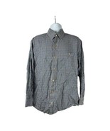 Orvis Men&#39;s Gingham Plaid Long Sleeved Button Down Dress Shirt Size Large - £35.90 GBP