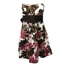 Speechless Dress Strapless Floral Print Juniors Size 7 Ties Bow Homecoming NEW - $37.99