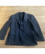 Bill Robinson Gray Black Plaid Wool Blazer Jacket 44 Made In Macedonia V... - $86.19 CAD