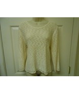 Dressbarn Woman size 2X loose weave pullover cream colored Sweater 3/4&quot; ... - $13.99