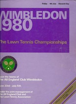 1980 Wimbledon eleventh day Program - £49.25 GBP