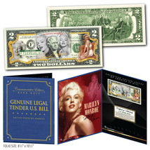 MARILYN MONROE Multi-Image Genuine US $2 Bill in 8x10 Collectors Display - £14.85 GBP