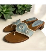 Montego Bay Club Light Baby Blue White Flat Sandals Women’s size 7.5 - $15.91
