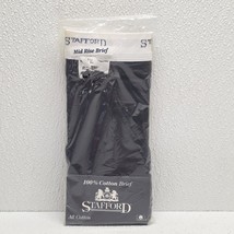 Vintage Stafford Mens XL 1 Pair Black Mid Rise Brief - Read - $29.60