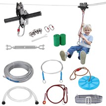 VEVOR Zipline Kit for Kids and Adult, 80 ft Zip Line Kits Up to 500 lb, Backyard - £106.94 GBP