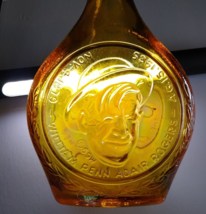 Wheaton Will Rogers Yellow Glass Bottle Retro 1969 Vintage Rope Vaudeville - $24.94