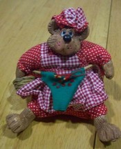 Russ Christmas Country Folks Knittens Bear 5&quot; Plush New - £12.34 GBP