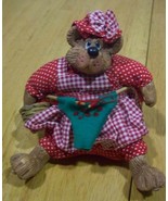 Russ Christmas Country Folks KNITTENS BEAR 5&quot; Plush NEW - £12.11 GBP