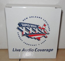 Vintage Super Bowl 36 XXXVI Transistor Radio SGA Patriots Rams New Orleans - $26.47