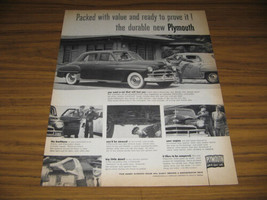 1950 Vintage Ad &#39;50 Plymouth Cars Taxi Cab &amp; Driver - $11.14