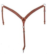 Showman Harness Leather Breast Collar w/ Buckstitch Trim - £117.81 GBP