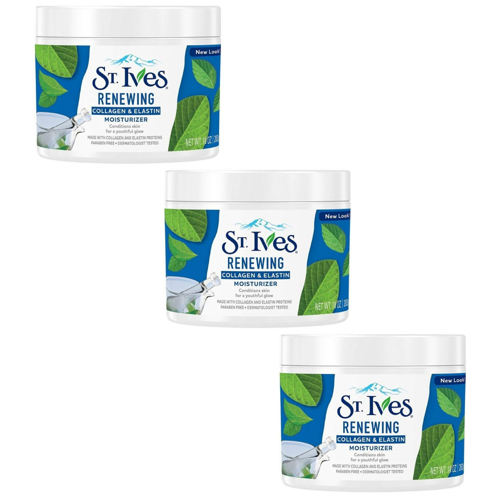 NEW St Ives Collagen Elastin All Skin Types Facial Moisturizer 10 Ounce (3 Pack)