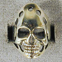An item in the Jewelry & Watches category: 1 DELUXE HOLE HEAD SKULL  SILVER BIKER RING BR103 mens NEW jewelry RINGS HEAVY