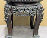 Antique Chinese Carved Rosewood Pedestal Table Plant Stand, the Four Upr... - $692.01