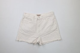 Vintage 90s Guess Jeans Womens 32 Distressed Cut Off Denim Jean Shorts USA White - $49.45