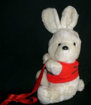 17&quot; Vintage Christmas House Of Lloyd Snow Bunny Stuffed Animal Plush White Toy - £15.18 GBP