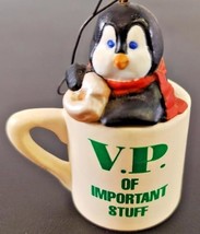 Vintage/ 1992 /Hallmark /Miniature Ornament/ Petite Penguins V.P. - $16.10