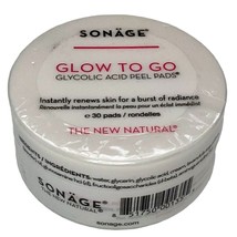 Sonage Glow to Go Glycolic Acid Peel Pads Exfoliation and Resurfacing 30... - $13.25