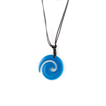 Color-Changing Necklace - Swirl - White to Blue by DelSol for Women - 1 ... - $11.54