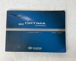 2012 Kia Optima Owners Manual Handbook OEM B03B29018 - $22.49