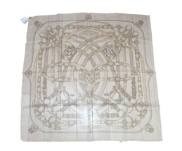 Hermes Scarf Cavalcadour 90 CM Chiffon Silk Mousseline Horse Bit 88.9cm - £498.51 GBP