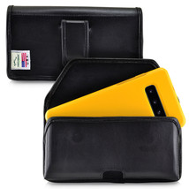 Belt Case Fits Galaxy S10+ Plus With Otterbox Symmetry Black Leather Pouch Clip - £29.77 GBP
